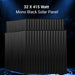 Stack of 32 black 415W solar panels for Sun Gold Power 15200W 48V Split Phase 30.72KWH Lithium Battery Hybrid Solar Kit