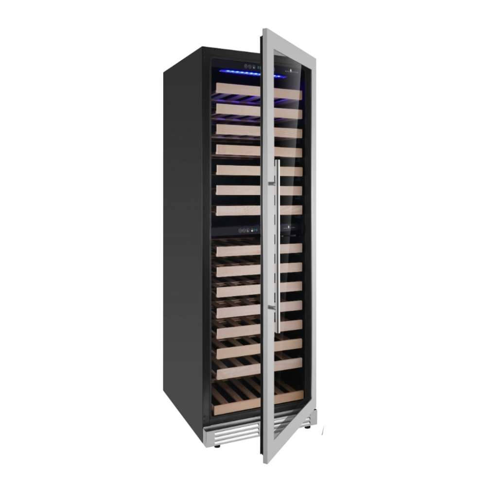 KingsBottle Upright Low-E Glass Door Dual Zone Large Wine Cooler-Freedom Room