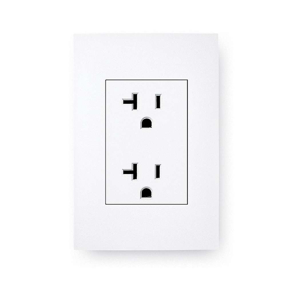 Standard 20 amp wall outlet that powers Golden Designs Maxxus Trinity Dual Tech 3 Person Low EMF Far Infrared Sauna on a dedicated circuit