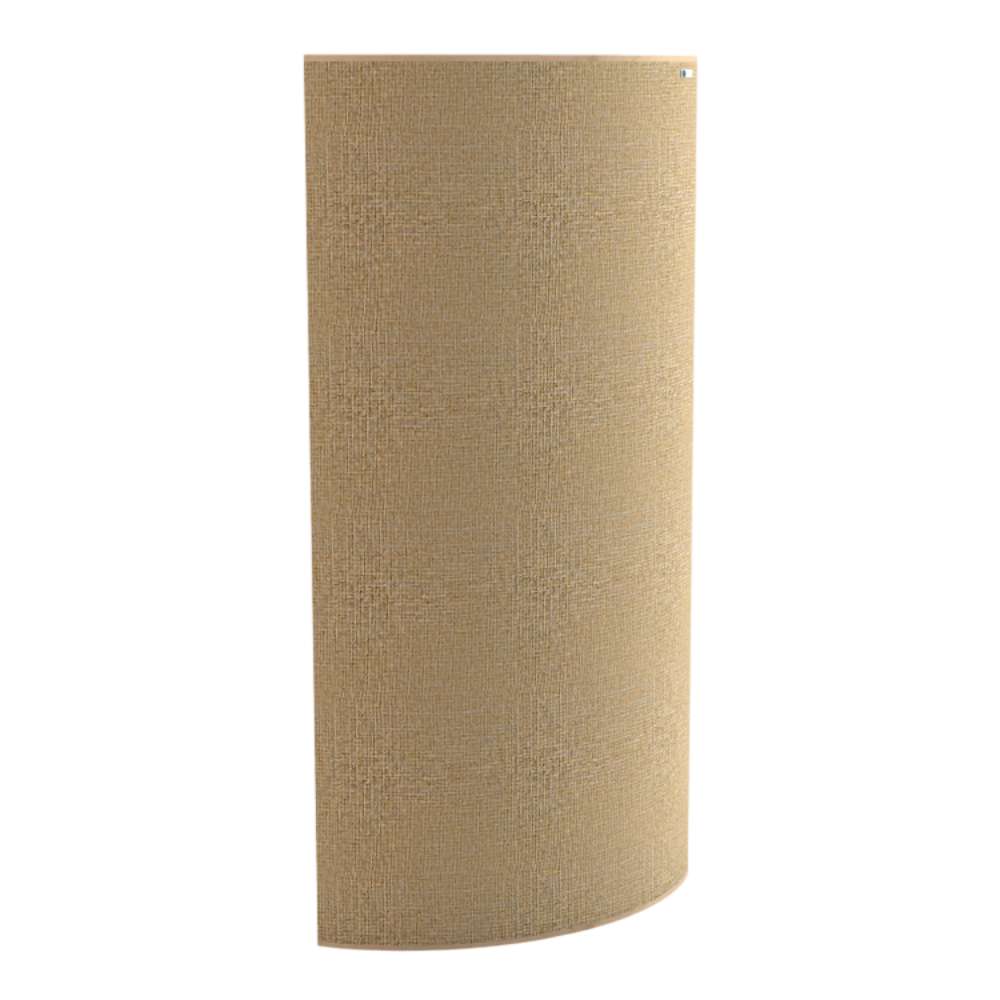 Standard Austen GIK Acoustics Evolution PolyFusor™ Polycylindrical Diffuser in warm beige fabric with a tall curved acoustic design