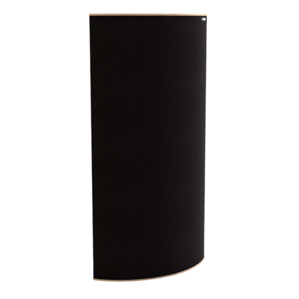 Standard Black GIK Acoustics Evolution PolyFusor™ Polycylindrical Diffuser in black fabric with a smooth curved sound-diffusing surface