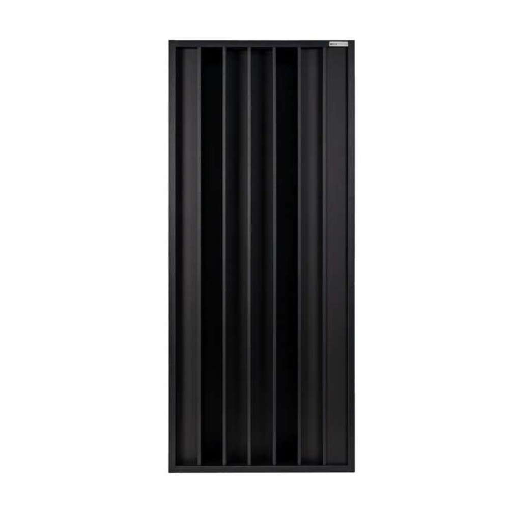 Standard Black GIK Acoustics Q7D Quadratic Residue Diffuser tall black acoustic panel designed to reduce sound reflections