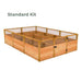 Standard Kit Outdoor Living Today 8x16 Raised Garden Bed with a long rectangular wooden planter, mesh upper panels, and a front access door for easy gardening