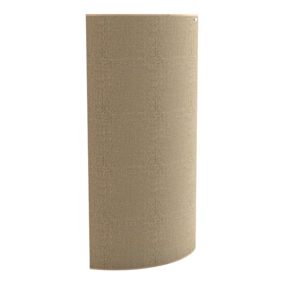 Standard Lomond GIK Acoustics Evolution PolyFusor™ Polycylindrical Diffuser in tan fabric with a sleek curved sound-diffusing design