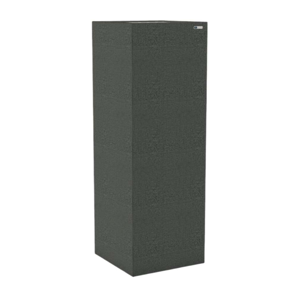 Standard Merrick GIK Acoustics Soffit Corner Bass Trap in a charcoal gray fabric finish for improved room acoustics and bass management