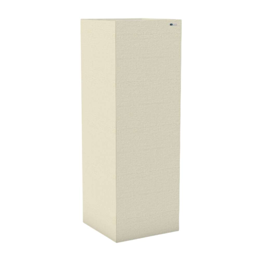 Standard Off-White GIK Acoustics Soffit Corner Bass Trap in an off-white fabric finish for clean-looking corner acoustic treatment