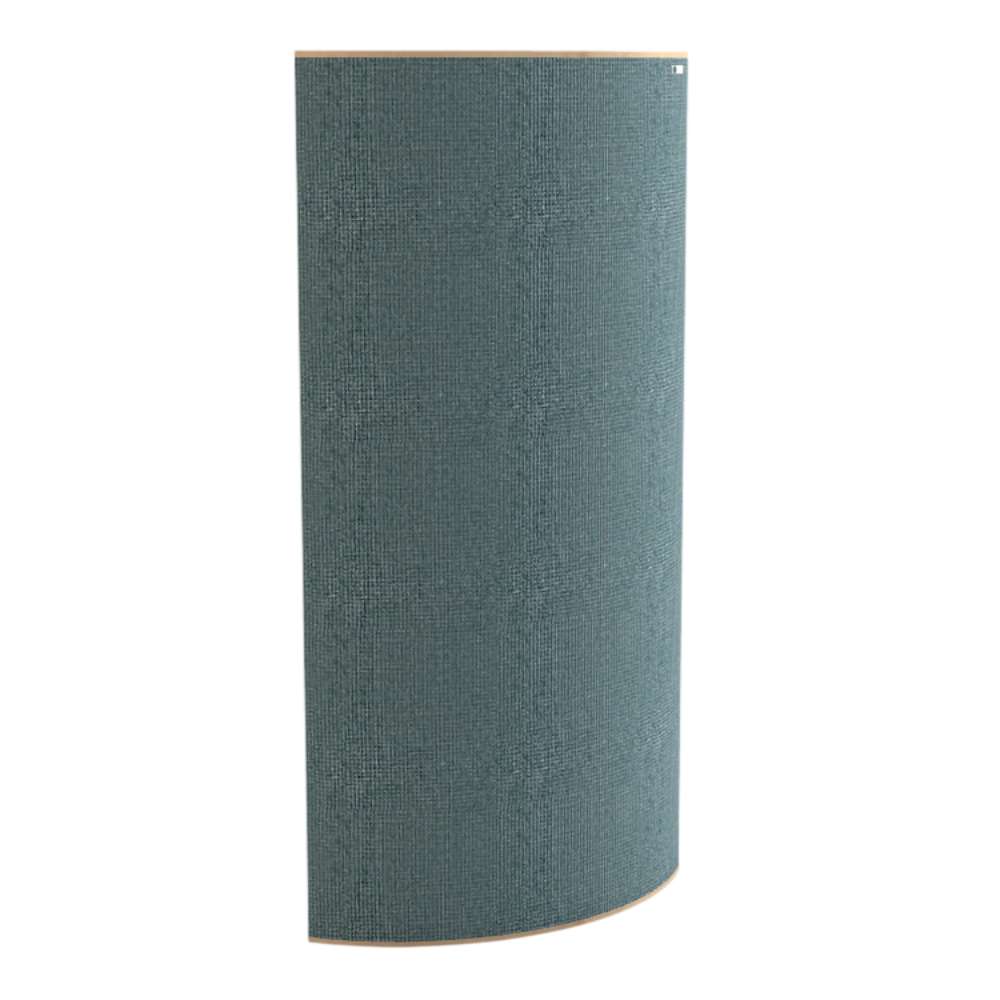 Standard Ronay GIK Acoustics Evolution PolyFusor™ Polycylindrical Diffuser in muted blue fabric with a rounded acoustic treatment design