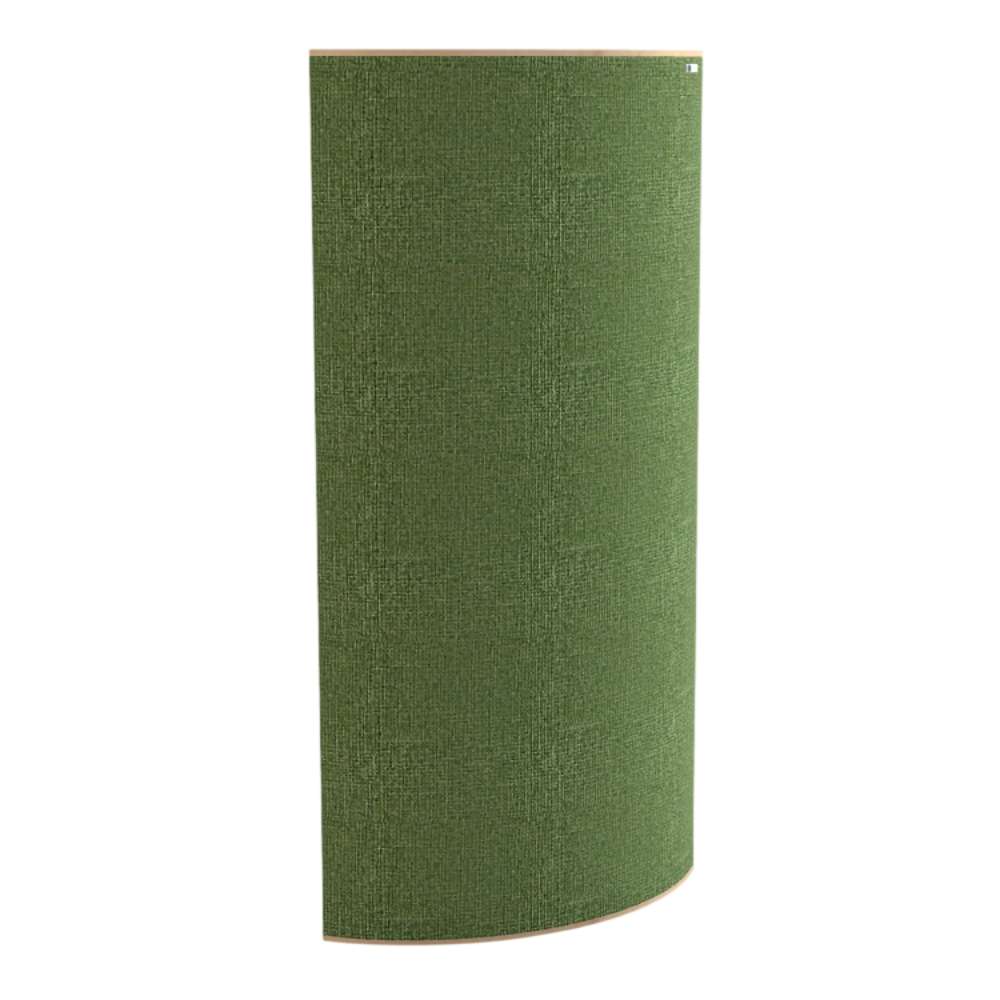 Standard Staffa GIK Acoustics Evolution PolyFusor™ Polycylindrical Diffuser in light green fabric with a curved sound-diffusing profile