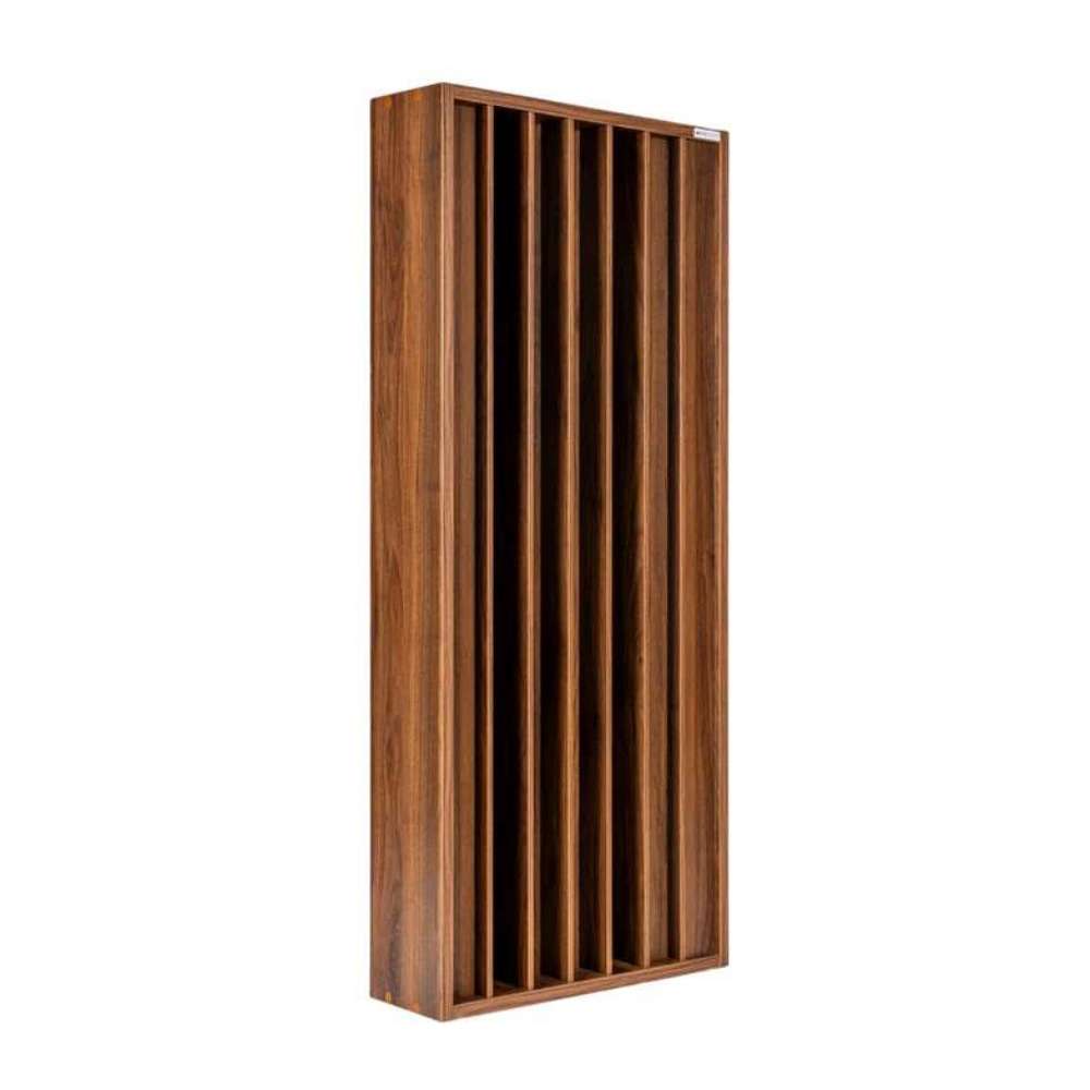 Standard Walnut GIK Acoustics Q7D Quadratic Residue Diffuser tall walnut diffuser panel with deep vertical channels