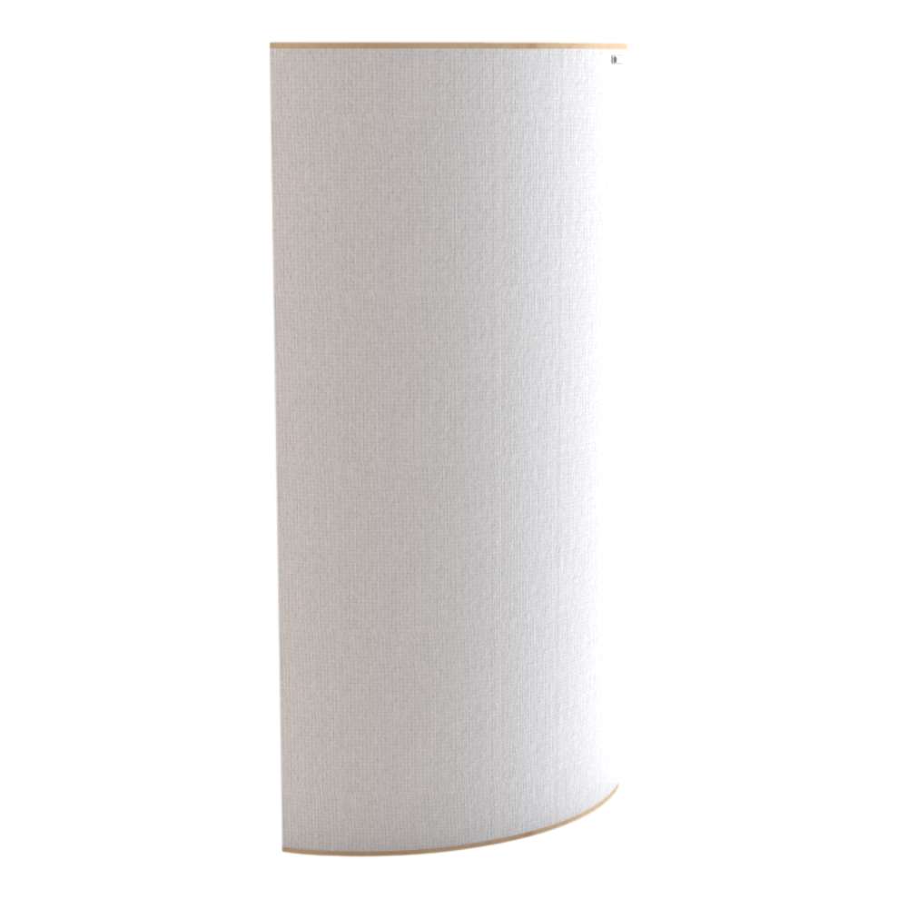 Standard White GIK Acoustics Evolution PolyFusor™ Polycylindrical Diffuser in white fabric with a sleek curved panel design