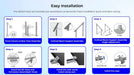 Step-by-step installation guide for Sun Gold Power Modular & Expandable Ground Mount Brackets with pre-drilled, easy-to-assemble components