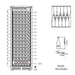 Storage layout diagram displaying multiple wine bottles arranged on shelves in KingsBottle Ultimate Wine & Beverage Upright Refrigerator Combo with Low-E Glass Door