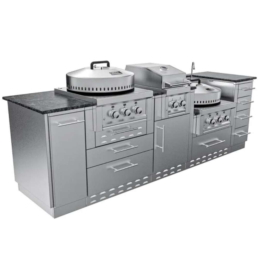 Sunstone TexCajun 9ft Outdoor Kitchen Island Package | Freedom Room