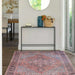 Styled in a modern entryway, Momeni Afshar Indoor Rug - AFS36 Copper adds a touch of vintage elegance with its copper and gray Persian look