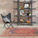 Styled in a modern loft setting, Momeni Afshar Indoor Rug - AFS16 Red adds warmth and character with its classic Persian-inspired design