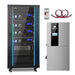 Sun Gold Power 11400W 48V Split Phase 20.48KWH Lithium Battery Hybrid Solar Kit SGH-11N2E-s with the battery cabinet, hybrid inverter, circuit breaker, and battery cables displayed separately