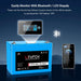 Sun Gold Power 12V 100Ah LiFePO4 Deep Cycle Lithium Battery displayed with an LCD screen and Bluetooth smartphone monitoring