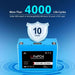 Sun Gold Power 12V 100Ah LiFePO4 Deep Cycle Lithium Battery highlighted with over 4,000 life cycles and a 10-year lifespan