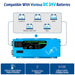 Sun Gold Power 3000W DC 24V Pure Sine Wave Inverter With Charger illustrated with compatibility for LiFePO4, lithium-ion, AGM, sealed lead acid, and GEL 24V batteries