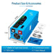 Sun Gold Power 4000W DC 12V Split Phase Pure Sine Wave Inverter With Charger with product dimensions, LCD remote, BTS cable, and user manual