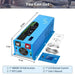 Sun Gold Power 4000W DC 24V Split Phase Pure Sine Wave Inverter With Charger with the LCD remote, battery temperature sensor cable, user manual, and compact dimensions