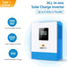 Sun Gold Power 5000W 48V Solar Charger Inverter [Parallel, 100A MPPT] highlighting 5kW output, 100A MPPT solar controller, 40A battery charger, and support for up to six parallel units