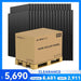 Sun Gold Power 500W Mono Black PERC Solar Panel Full Pallet (32 Panels) is shown as a pallet of 32 black solar panels packaged together for bulk purchase
