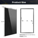 Sun Gold Power 500W Mono Black PERC Solar Panel with a size diagram showing front, rear, dimensions, and weight