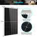 Sun Gold Power 550W Mono PERC Solar Panel Full Pallet (32 Panels) showing the panel dimensions, corrosion-resistant aluminum frame, and tempered glass construction