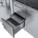 Sunstone Big-Texan 21ft Outdoor Cabinet large Island Package showing a pull-out drawer with inner tray for organized storage