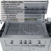 Sunstone Savanna 16ft Outdoor Cabinet Package with 60° Angle highlights the grill and side burner with stainless steel finish and controls