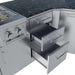 Sunstone Savanna 16ft Outdoor Cabinet Package with 60° Angle includes a pull-out trash bin drawer with two containers