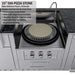 Sunstone TexCajun 9ft Outdoor Kitchen Island Package with pizza stone placed on a round burner for baking