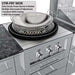 Sunstone TexCajun 9ft Outdoor Kitchen Island Package with wok cooking setup on a circular burner and control knobs below