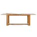 Tabletop is partially opened with extension leaves resting on top, demonstrating how Westminster Teak Horizon Teak Table expands