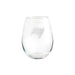 Tampa Bay Buccaneers Crate & Barrel NFL Aspen 11.75oz Stemless Wine Glass, Set of 4 featuring an etched pirate flag and skull logo on clear glass