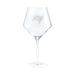 Tampa Bay Buccaneers Crate & Barrel NFL Tour 24oz Red Wine Glass, Set of 4 featuring the Buccaneers pirate flag logo etched on a clear stemmed wine glass