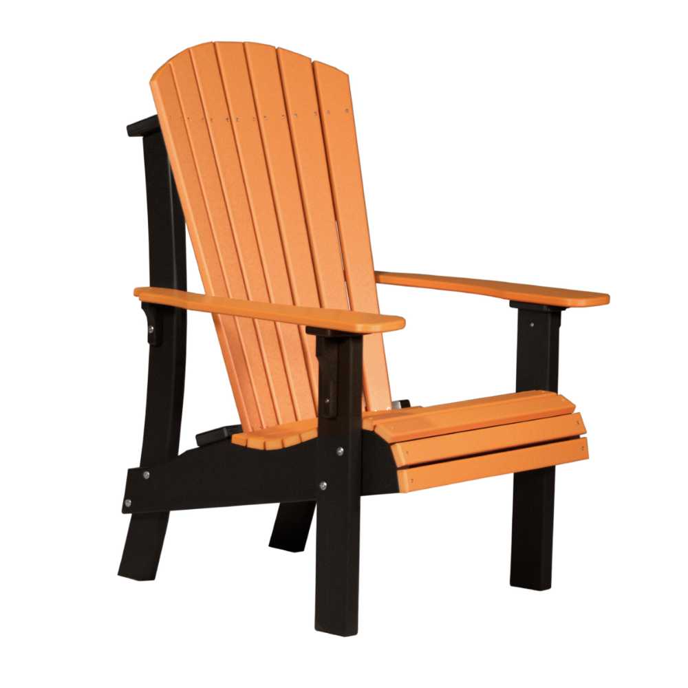 Tangerine and Black LuxCraft Royal Adirondack Chair