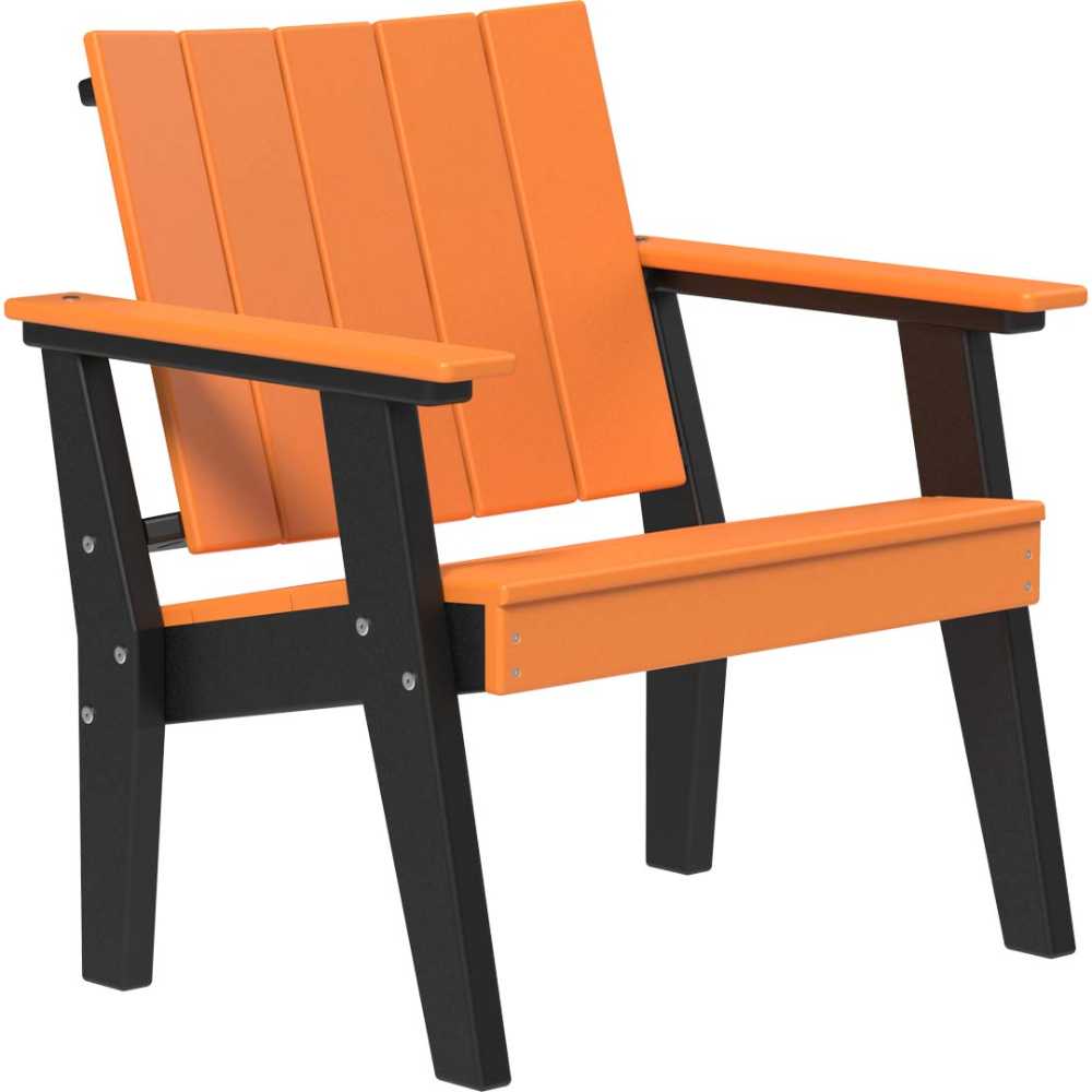 Tangerine and Black LuxCraft Urban Chat Chair