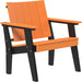 Tangerine and Black LuxCraft Urban Chat Chair