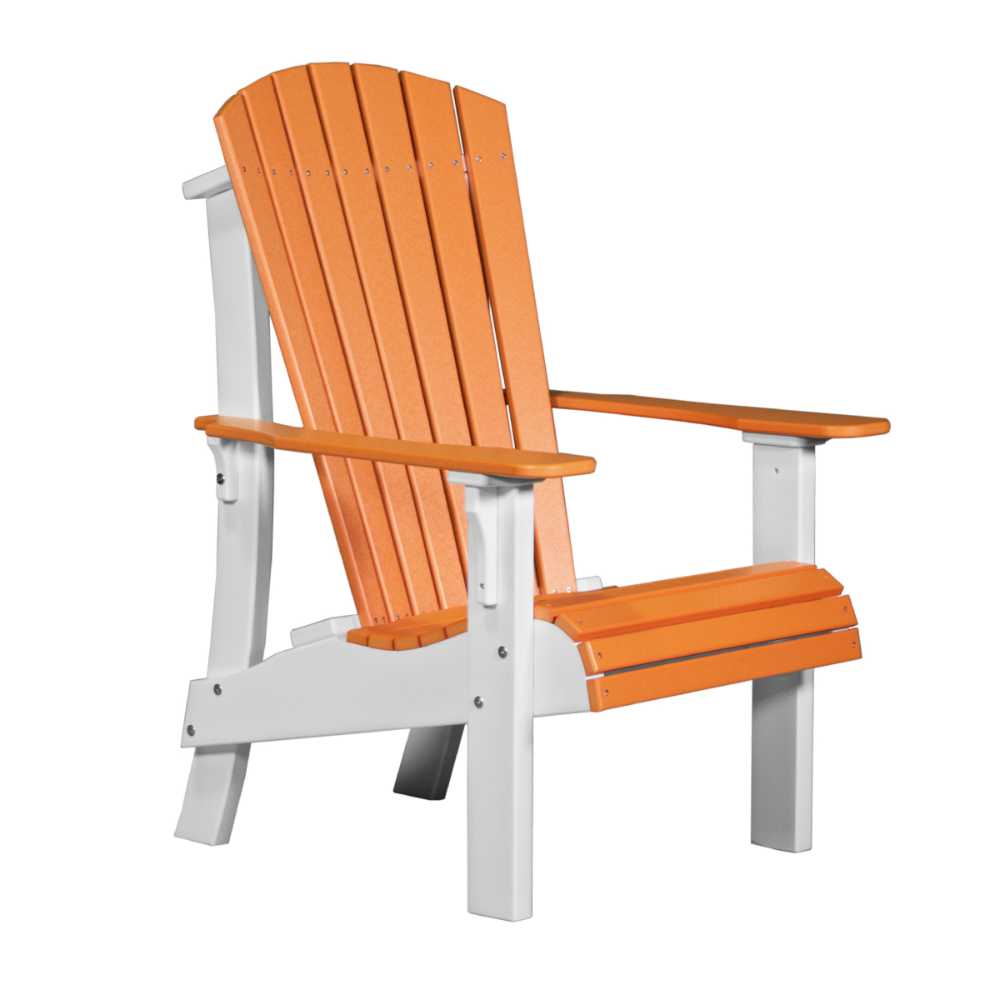 Tangerine and White LuxCraft Royal Adirondack Chair