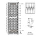 Technical drawing illustrates wine bottle placement and storage capacity in KingsBottle Upright Wine & Beverage cooler Combo With Triple Temp Zones