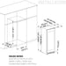 Technical installation diagram illustrates cabinet cutout dimensions for fitting KingsBottle 47" High Wine & Beverage Refrigerator Combo with Triple Temp Zones