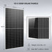 Ten 550W solar panels measuring 89.7 x 44.8 x 1.4 inches for Sun Gold Power 10000W 48VDC 120V/240V 20.48KWH Lithium Battery 5500W Solar Panel Off-Grid Solar Kit