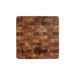 Tennessee Titans Crate & Barrel NFL Square End Grain Cutting Board features a square end-grain wood surface with the Titans logo engraved near the bottom