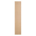 Crate & Barrel Terrazza 38" Natural Solid Oak Wood 2-Shelf Storage Bookcase Cabinet shown from the side, highlighting its slim solid oak profile