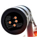 The cylindrical control unit on Outdoor Order Curve Infrared Heater features orange ignition, reset, and heat buttons