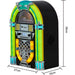 The Arkrocket Athena Mini Jukebox Tabletop CD Player Bluetooth Speaker (YellowBlack) is compact, measuring 39 cm tall with a vibrant yellow and turquoise design