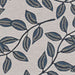 The Couristan Dolce Indoor/Outdoor Rug - Summer Ivy/Ivory-Slate Blue is shown from the corner, flipped up to reveal its textured brown backing