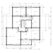The upper floor blueprint of the GardenHouse24 USA Olivia 90 Garden Room highlights multiple rooms, a staircase, and access points with precise measurements